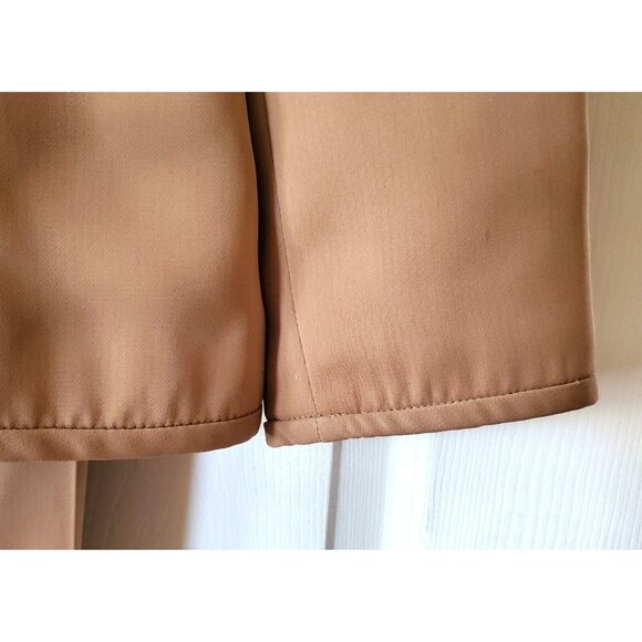 VINTAGE WOMENS HARVE BENARD 2 PIECE BEIGE PANT SUIT SIZE 12 - Picture 4 of 11